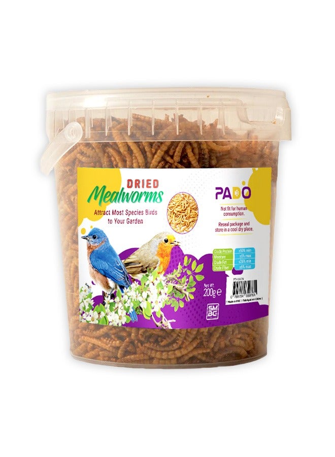 بادو ديدان الوجبة المجففة طعام للطيور - 200 غرام - Image 1